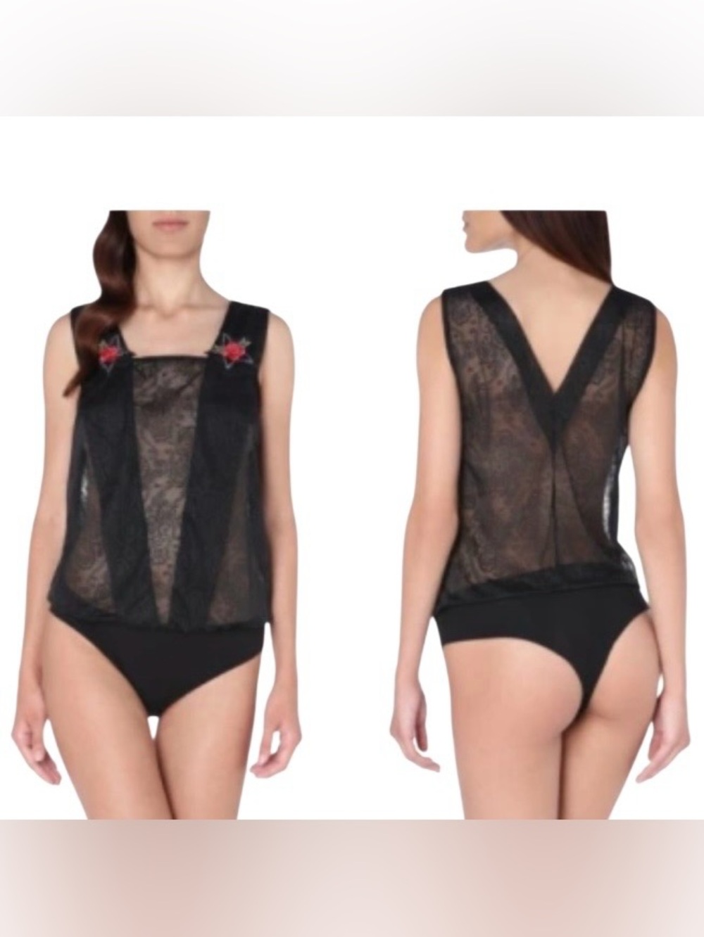 Intimissimi Black Lace Bodysuit - Picture 2 of 11